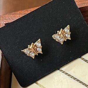 Crystal Butterfly Stud Earrings